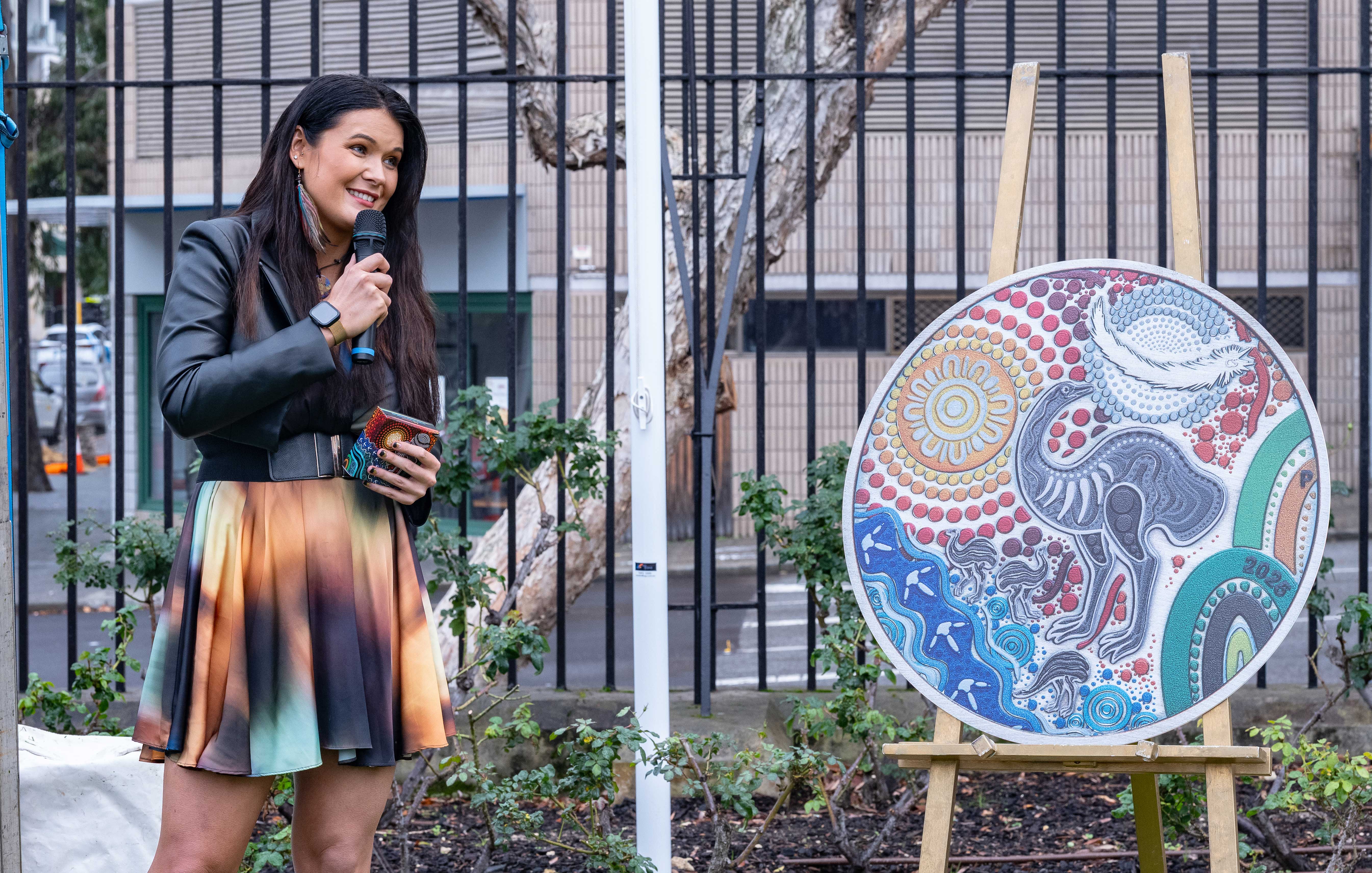 Chern'ee Sutton speaking at the launch event