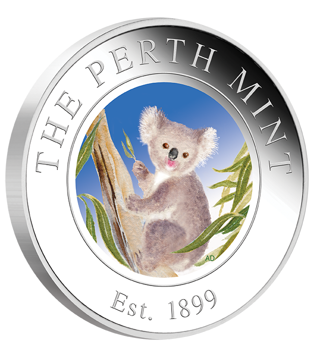 11 PMKOALA Koala Silver 1 2oz Medallion OnEdge LowRes