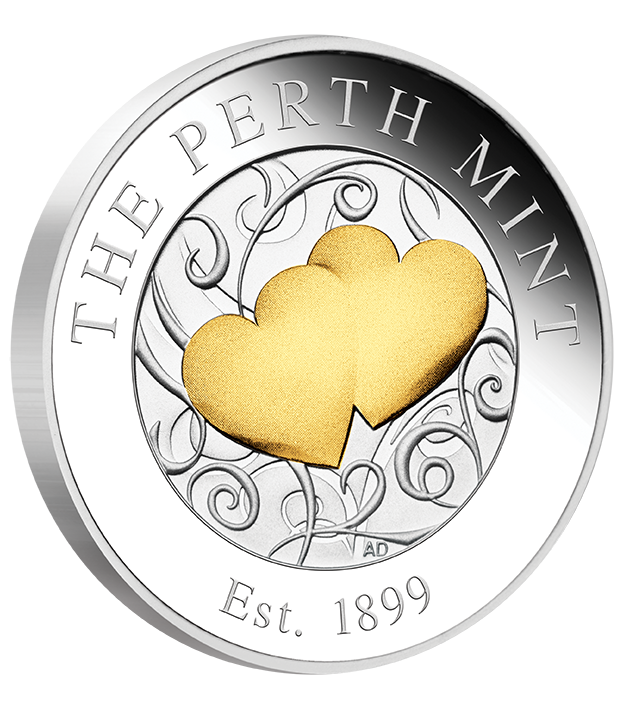 13 PMHEARTG Hearts Gold 1 2oz Medallion OnEdge LowRes